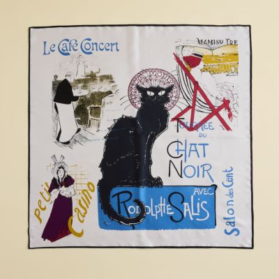 ビンテージ　VOGUE MOON スカーフ　アート　絵画　シルク100% レトロ スカーフ-シルク100% | Maria Rouk（マリアルーク）